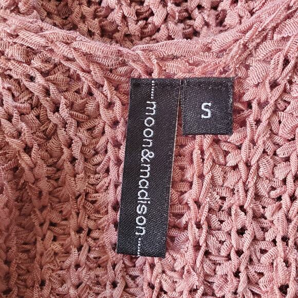 Mood & Madison Pink V-Neck Knit Tank Top S - Picture 4 of 6